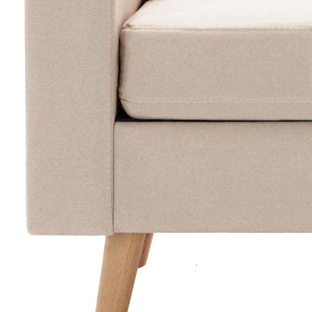 2-seater sofa in cream-colored fabric
