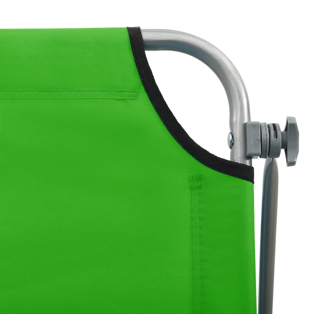 Espreguiçadeira com toldo aço verde