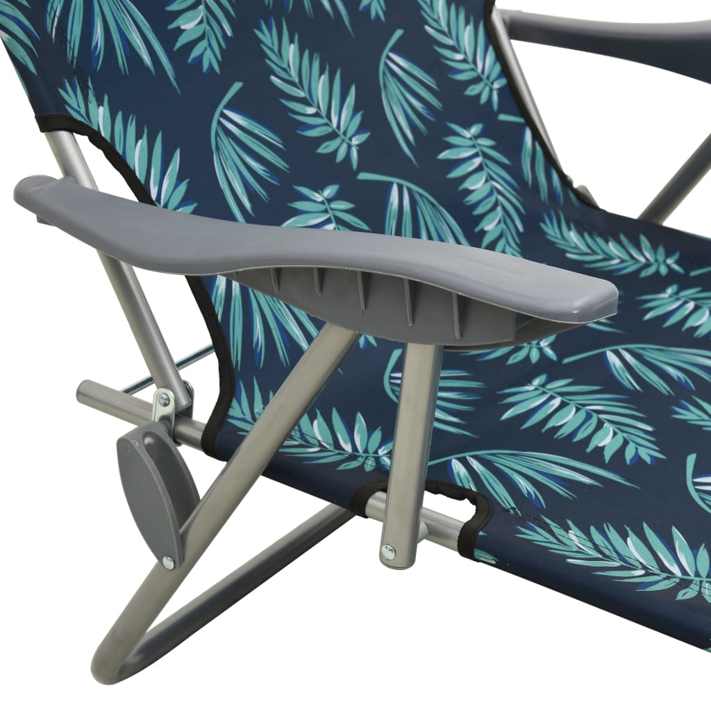 Espreguiçadeira com toldo aço estampagem de folhas