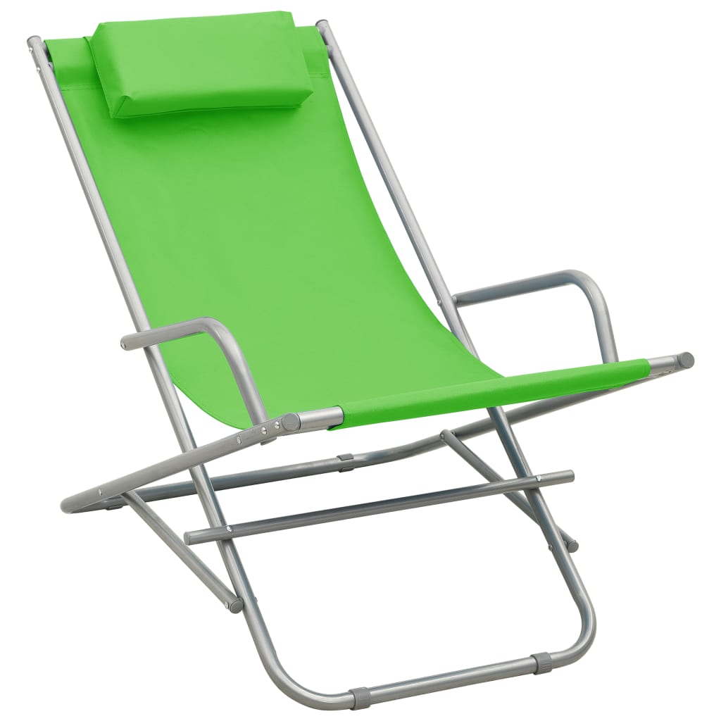 Rocking chairs 2 pcs green steel