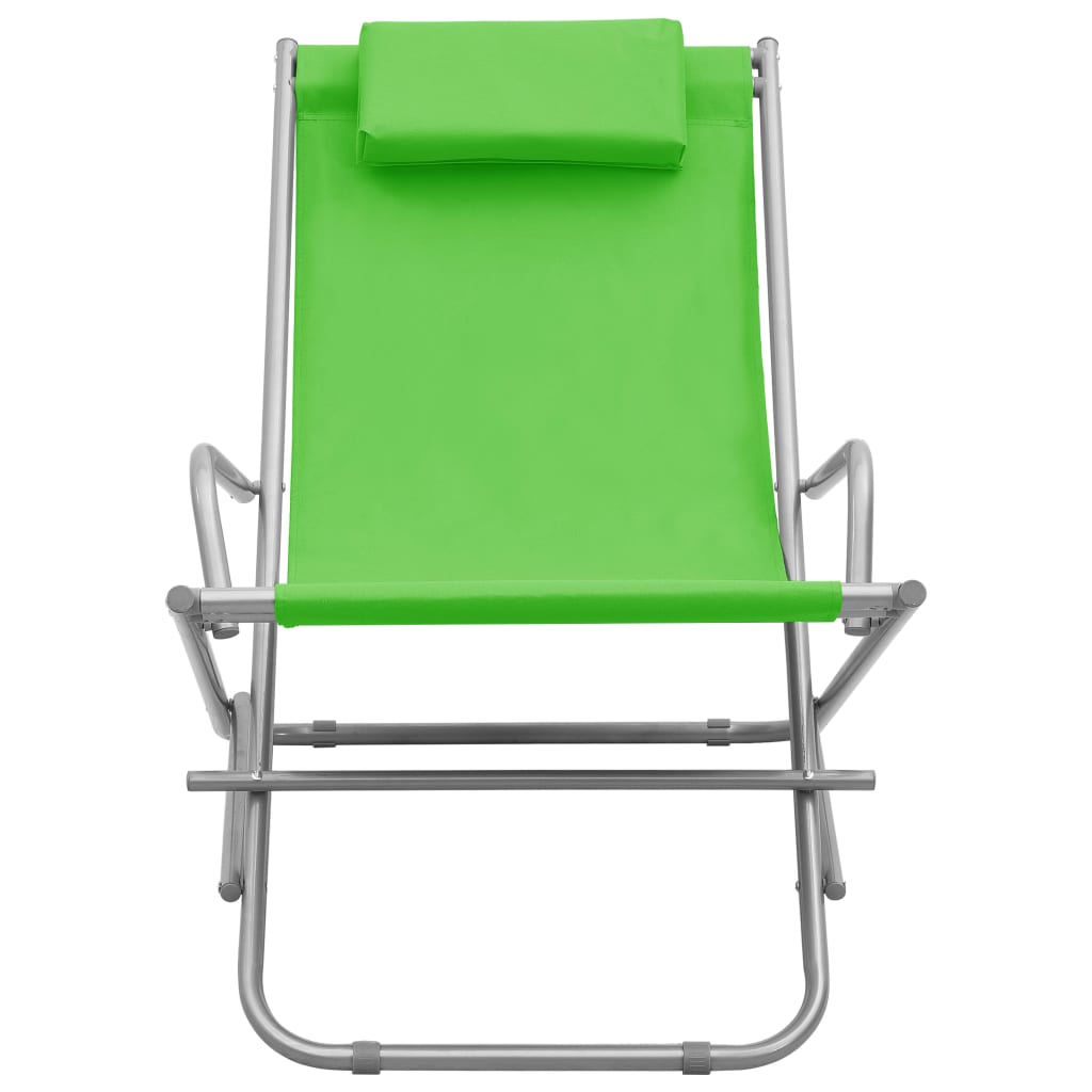Rocking chairs 2 pcs green steel