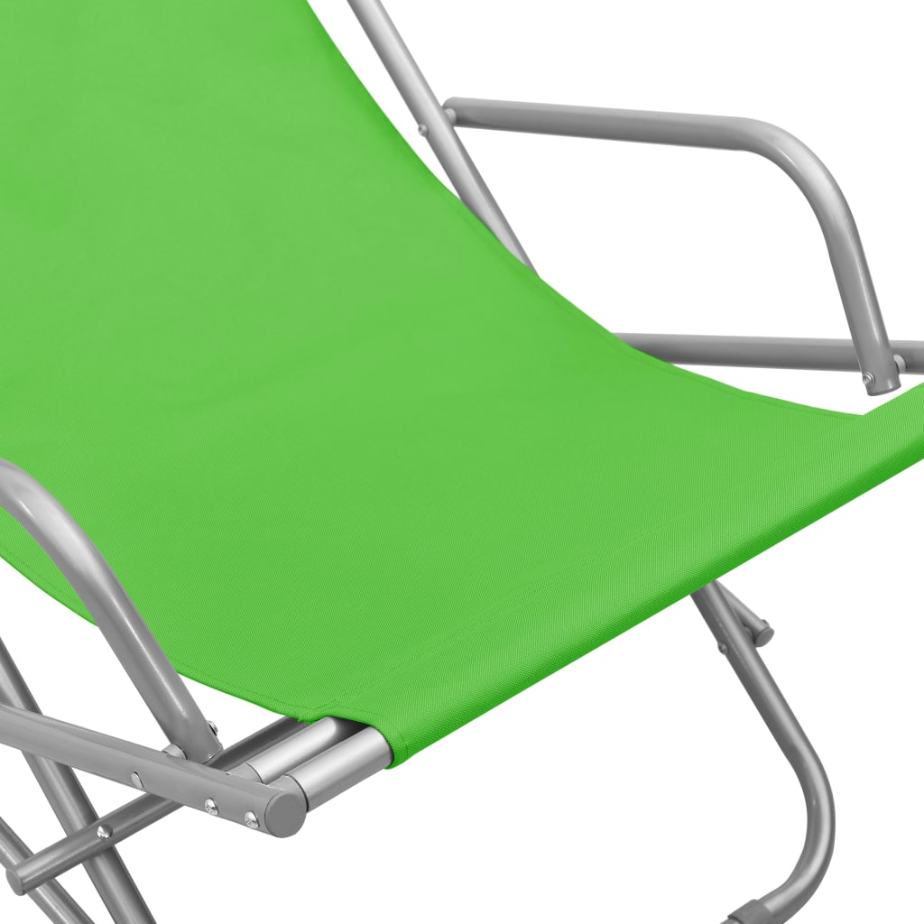 Rocking chairs 2 pcs green steel