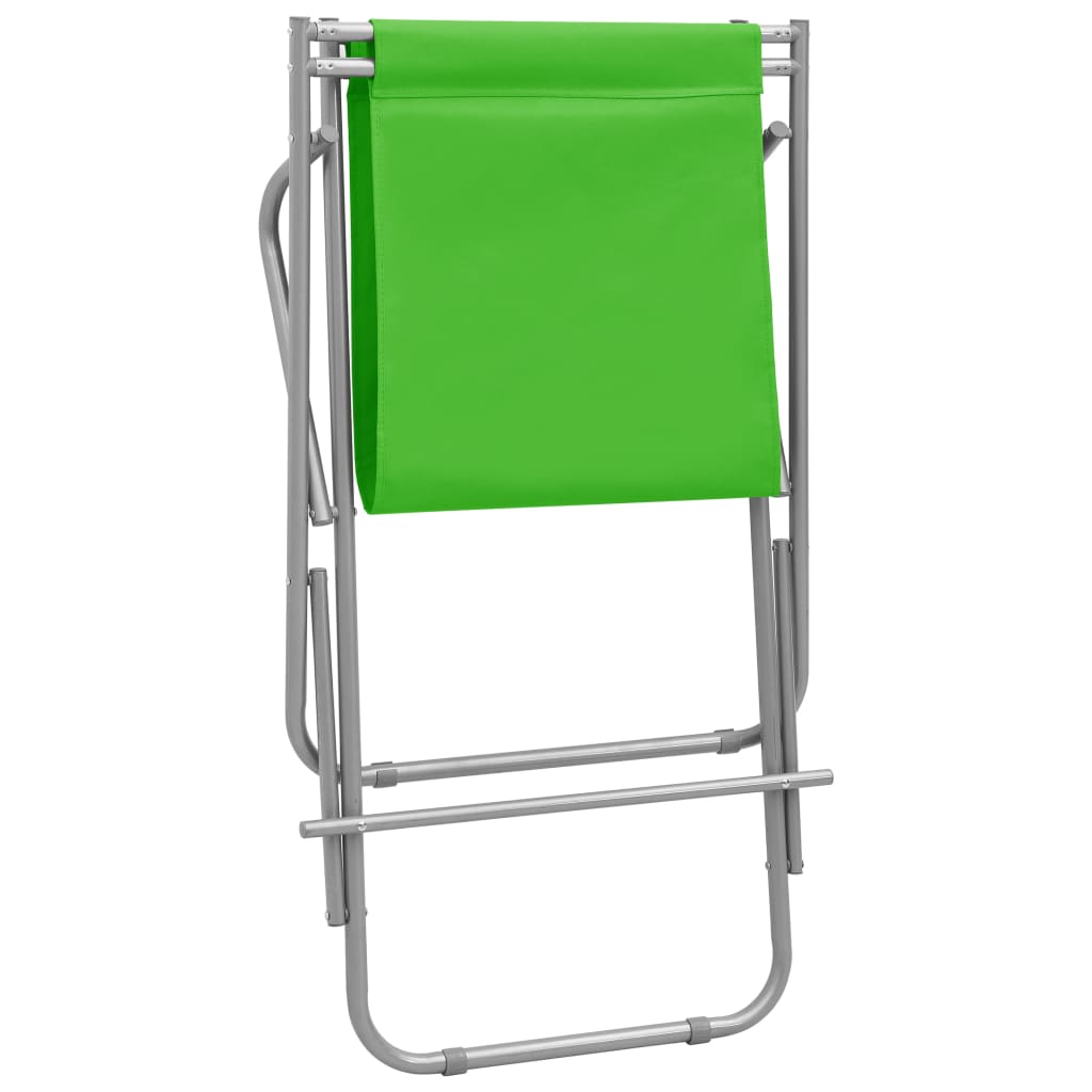 Rocking chairs 2 pcs green steel