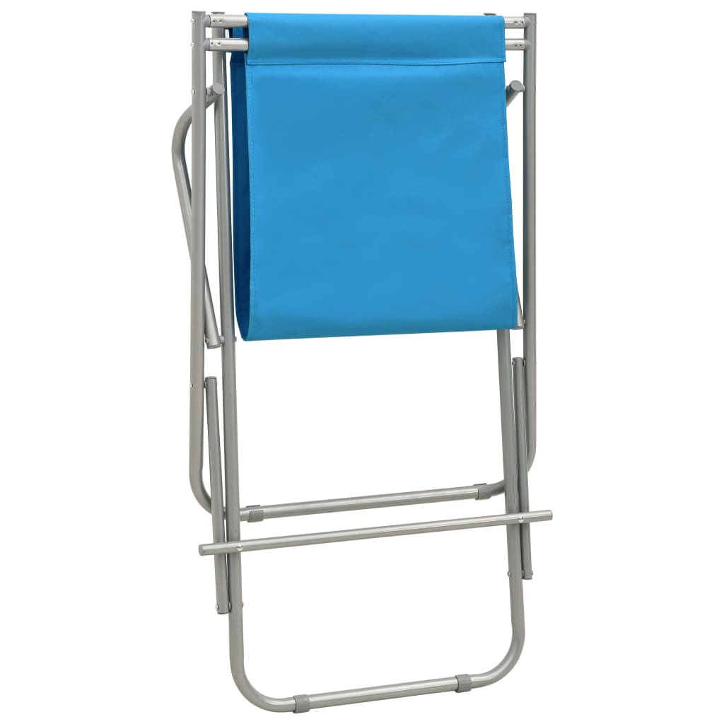 Rocking chairs 2 pcs blue steel
