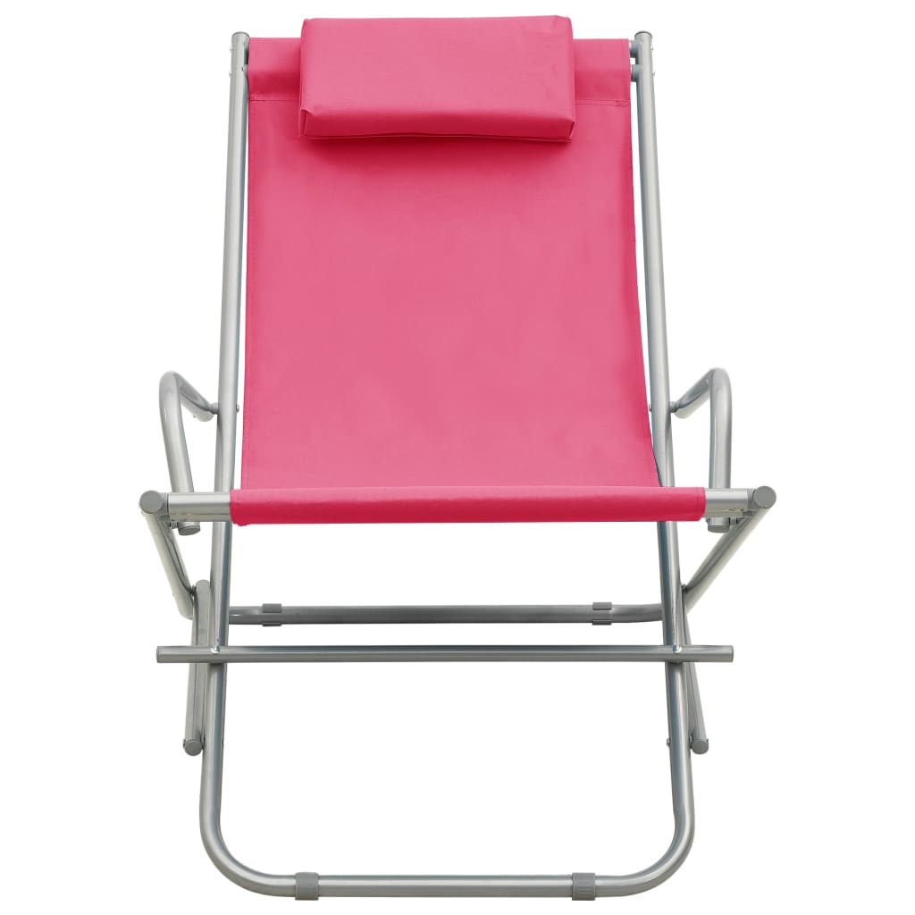 Rocking chairs 2 pcs pink steel