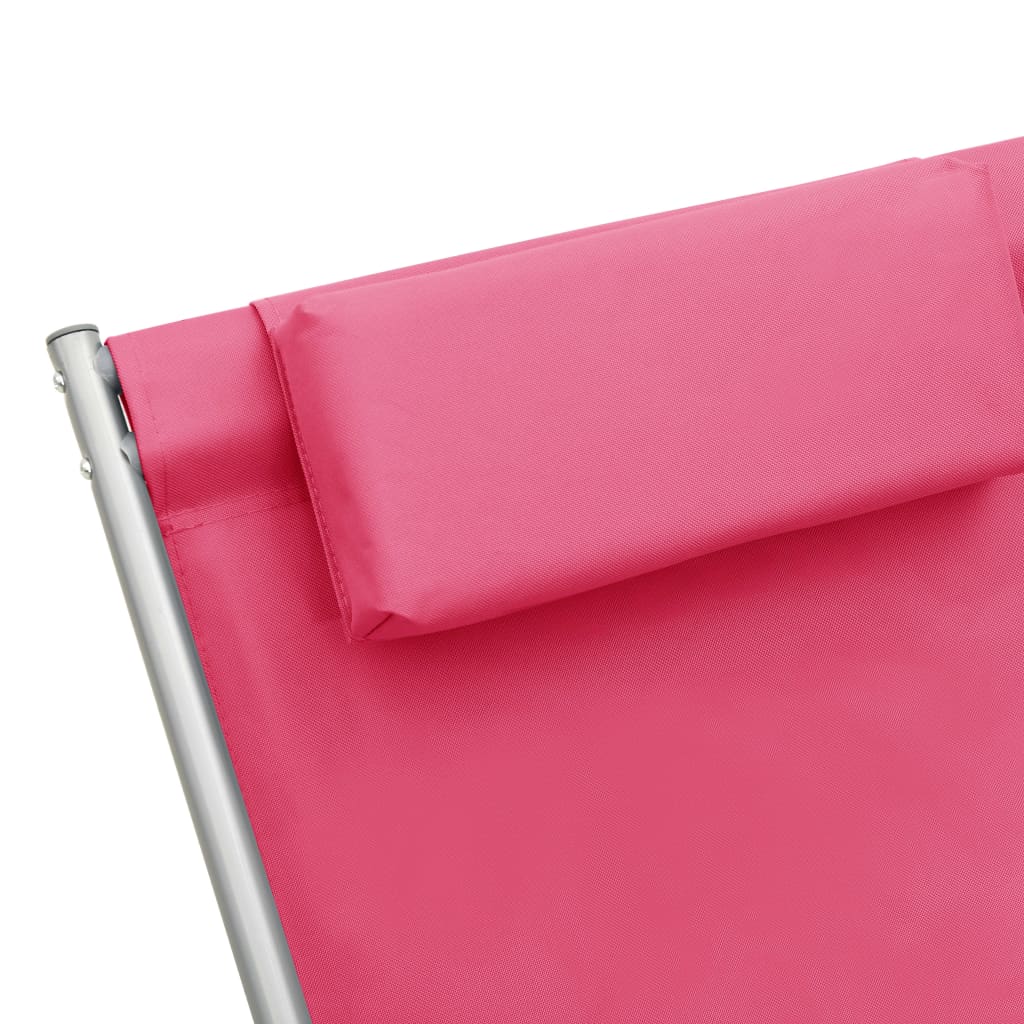 Rocking chairs 2 pcs pink steel