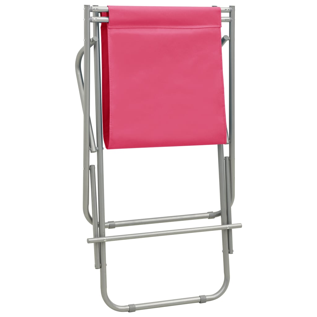Rocking chairs 2 pcs pink steel