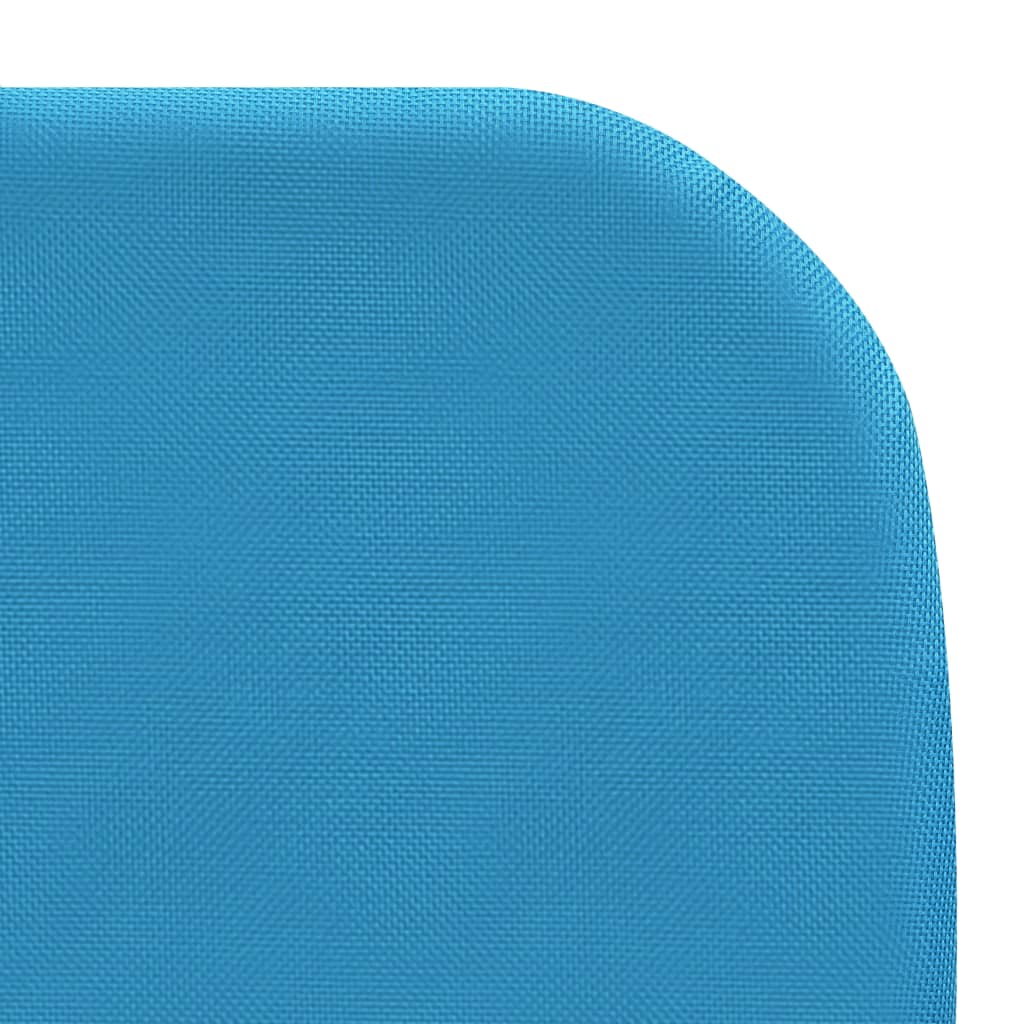Folding sun loungers 2 pcs steel and blue fabric