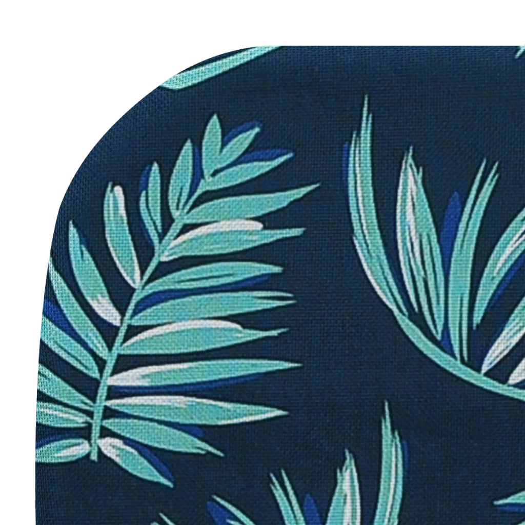 Folding sun loungers 2 pcs steel and fabric standard leaves