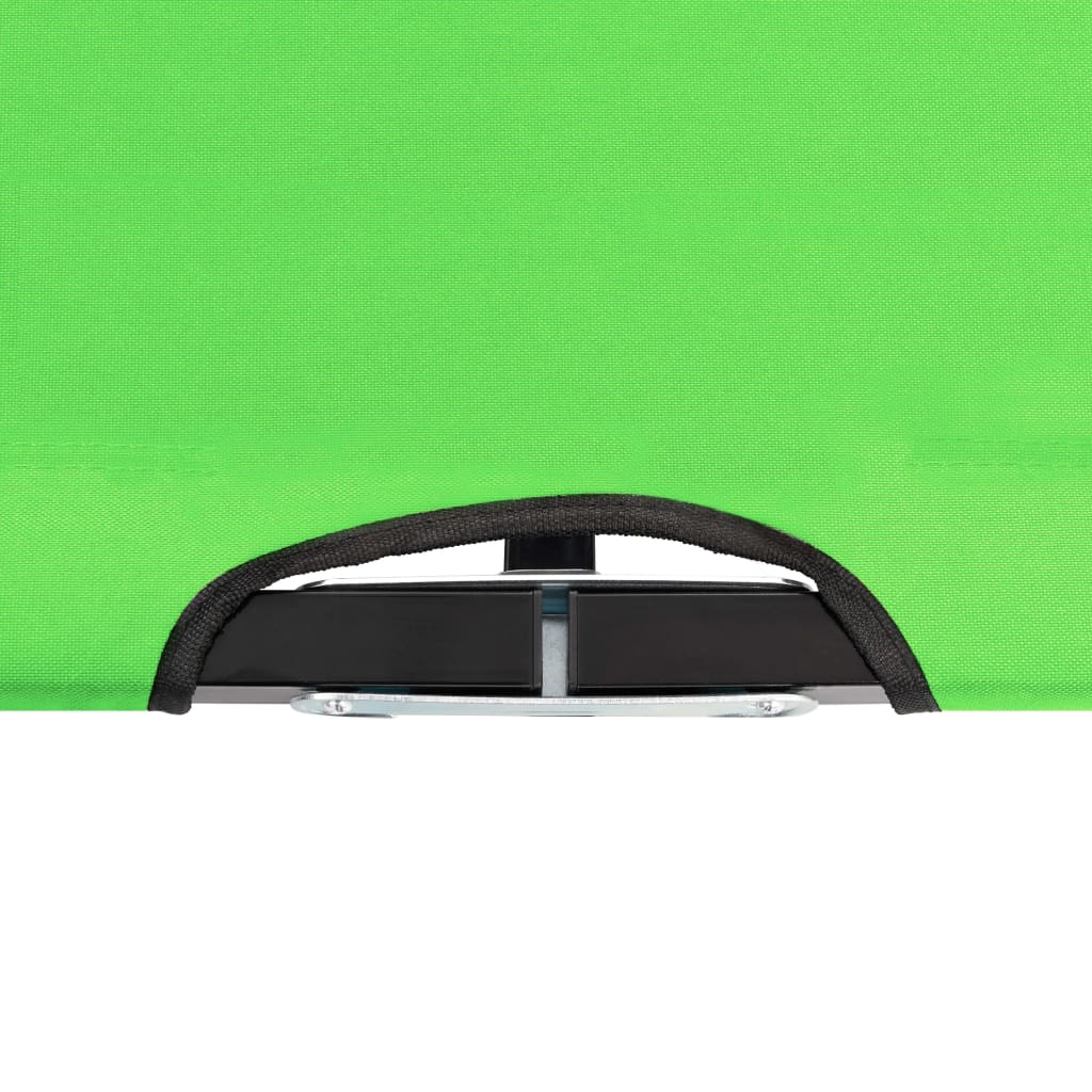 Green steel 2 person folding sun lounger/bed
