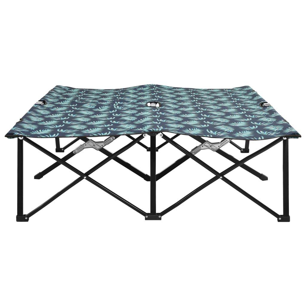 Folding sun lounger/bed for 2 people, steel stamping sheet