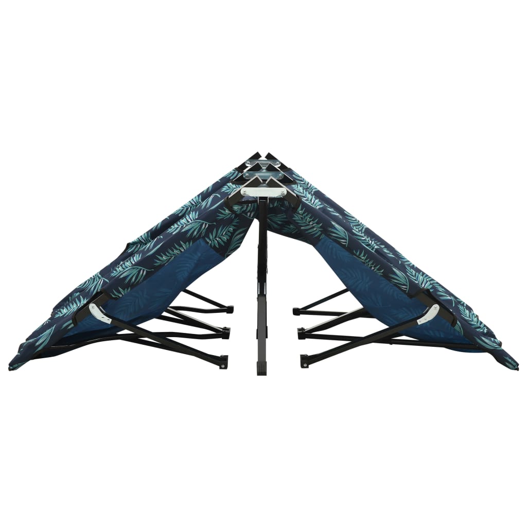 Folding sun lounger/bed for 2 people, steel stamping sheet