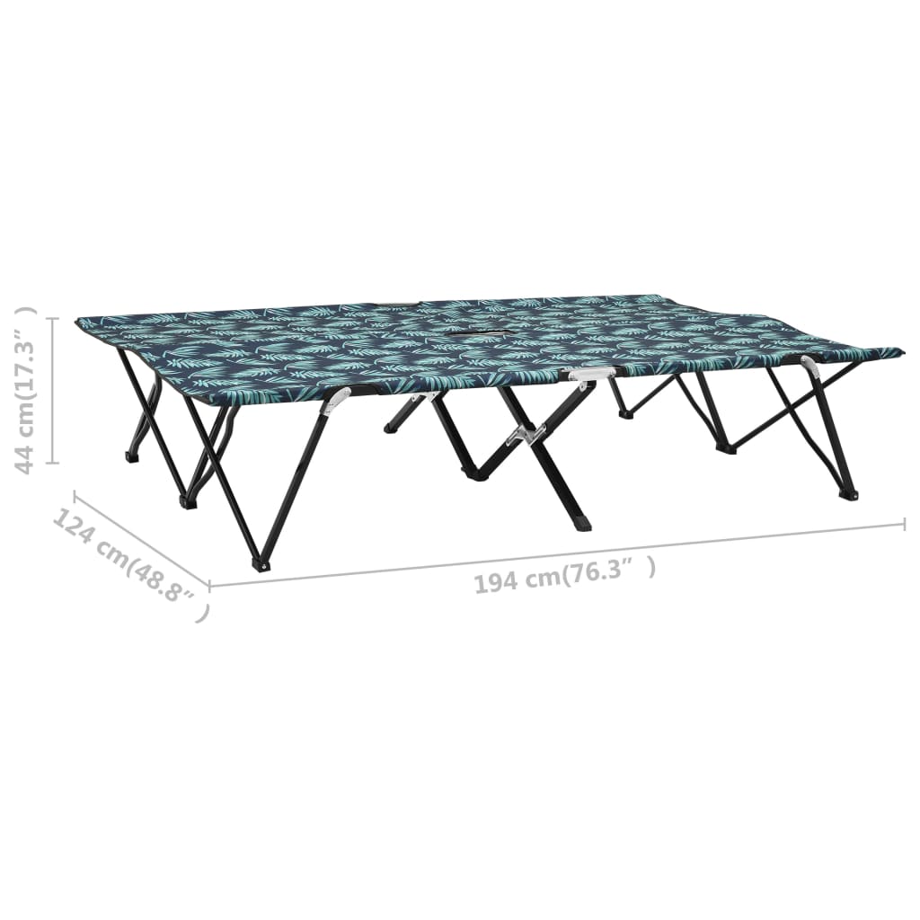 Folding sun lounger/bed for 2 people, steel stamping sheet