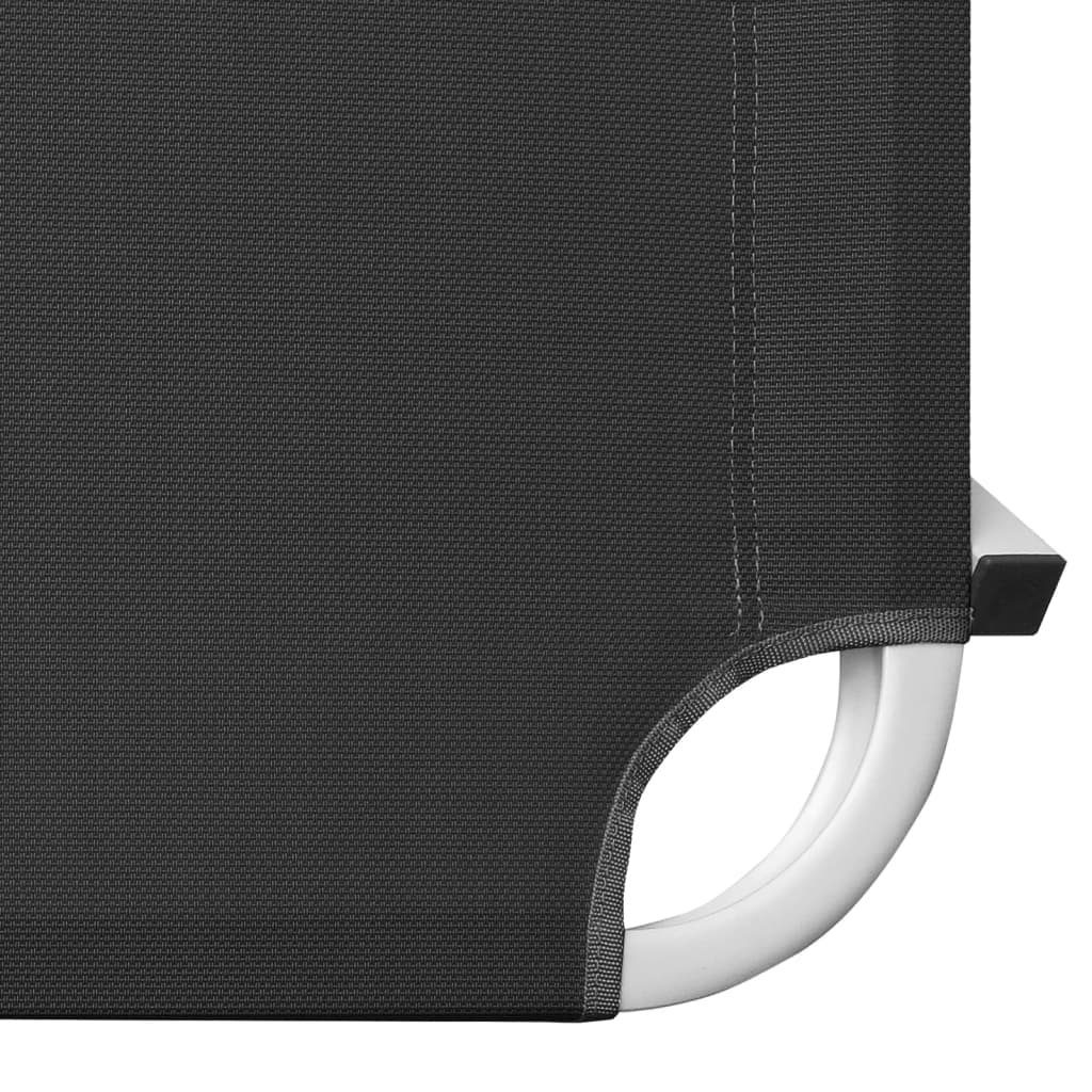 Aluminum and black textilene sun lounger