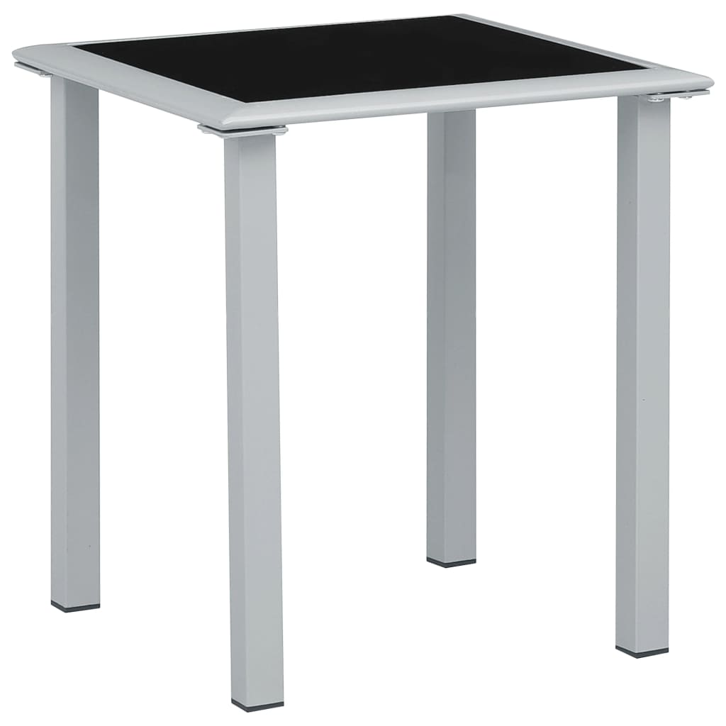 Sun loungers with table 2 pcs aluminum cream color