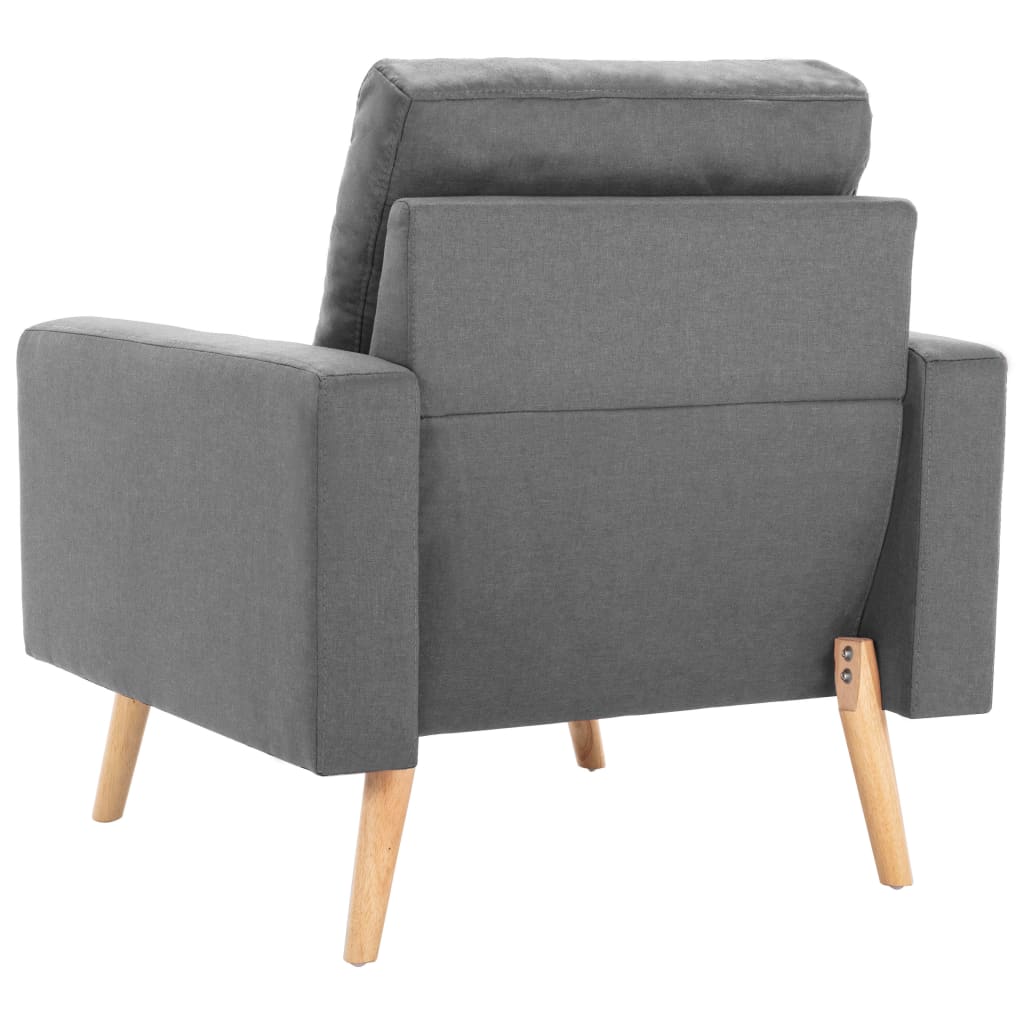 2 pcs light grey fabric sofa set