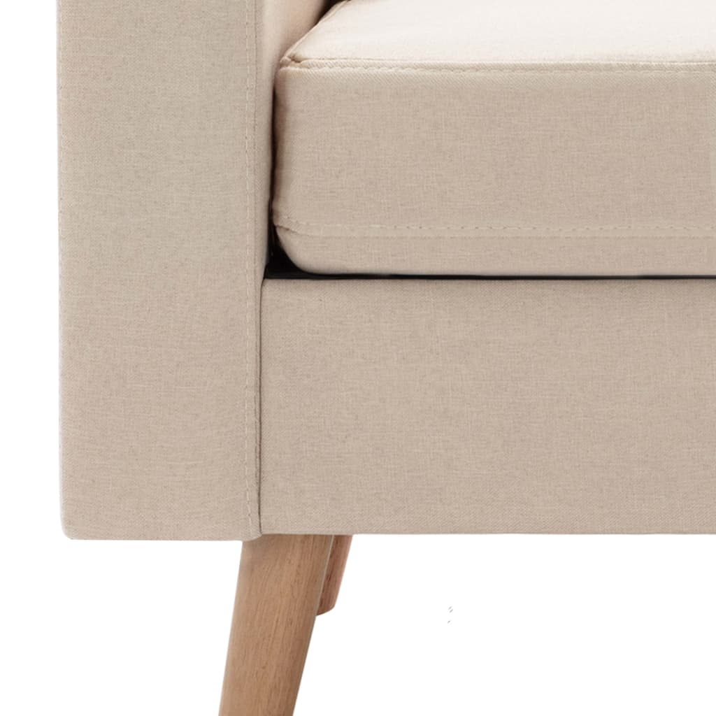 2 pcs cream color fabric sofa set