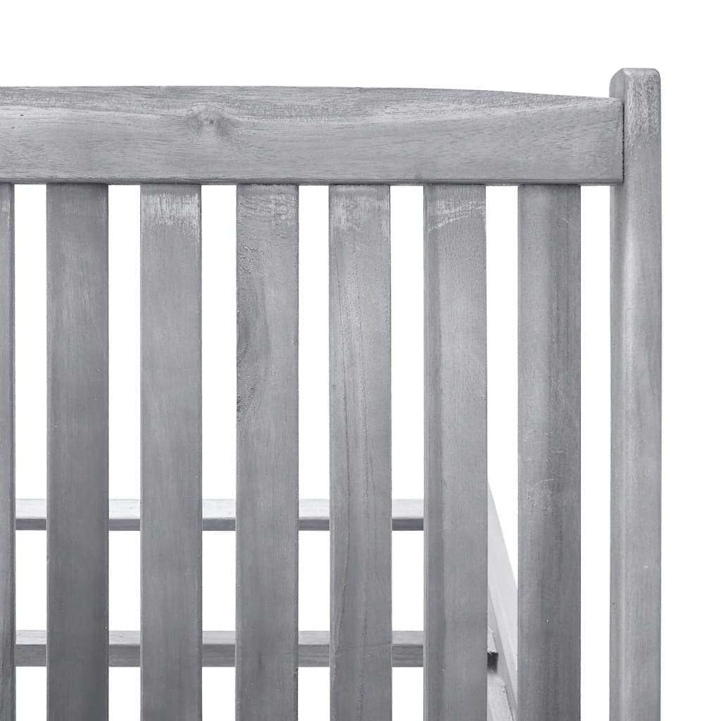 2-person sun lounger in solid acacia wood