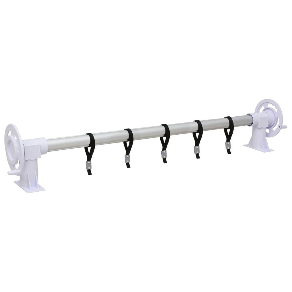 Pool cover roller with plastic base