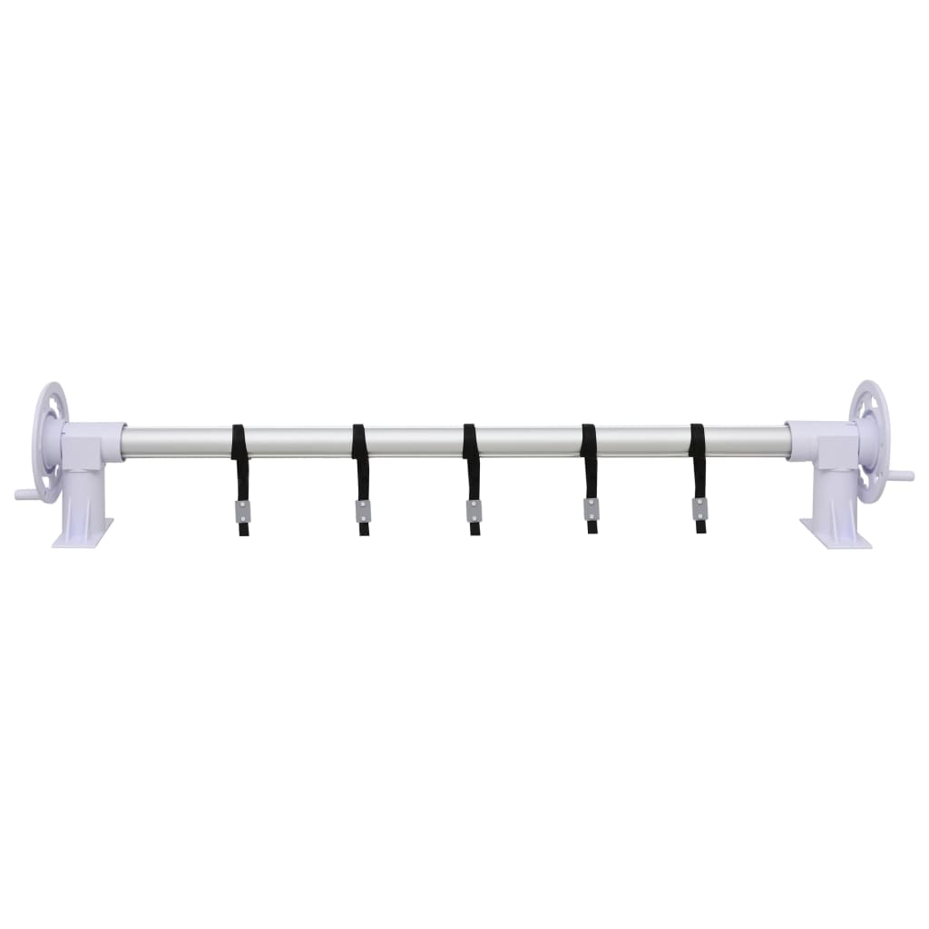 Pool cover roller with plastic base