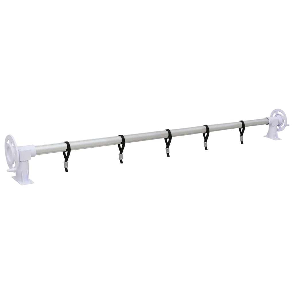 Pool cover roller with plastic base