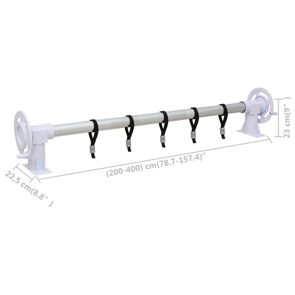 Pool cover roller with plastic base