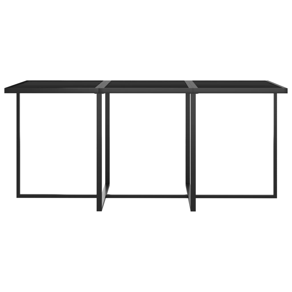 7 pcs conjunto jantar exterior com almofadões vime PE cinzento
