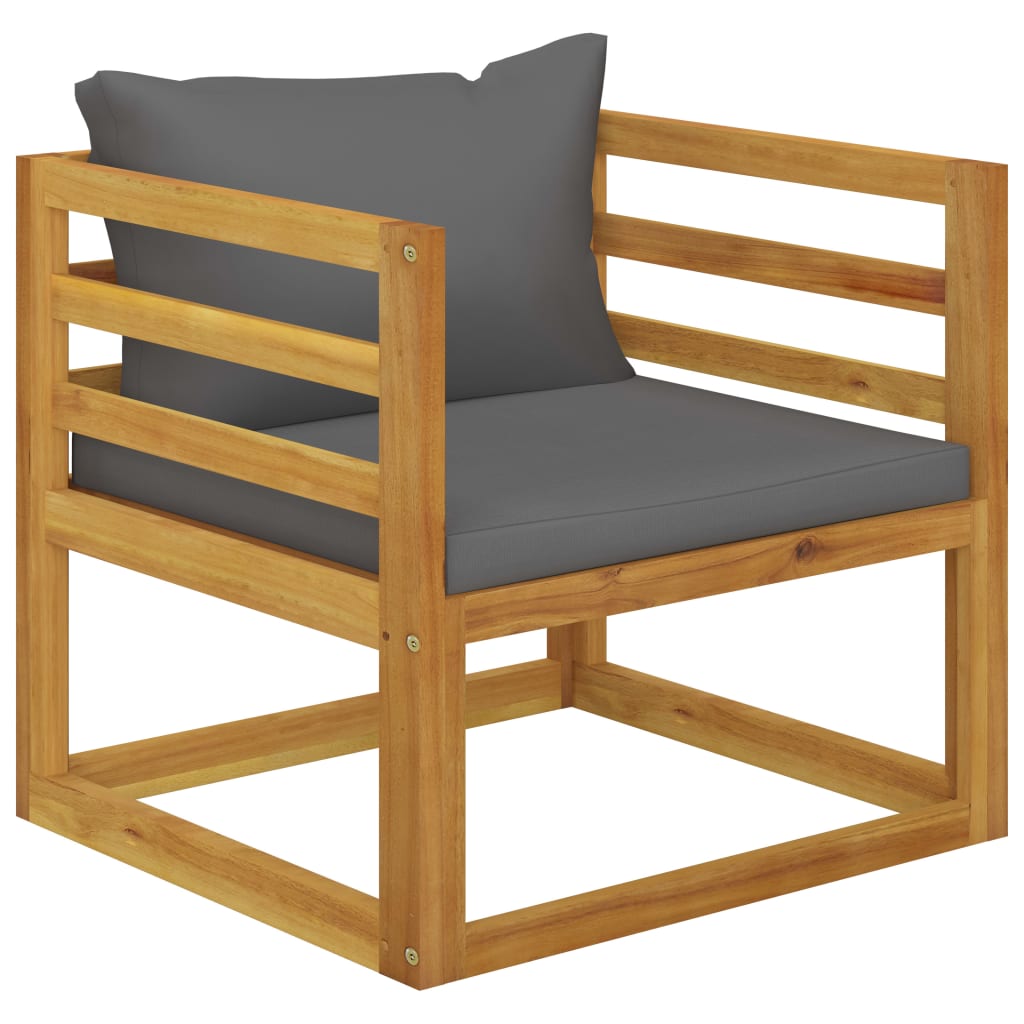 10 pcs conjunto lounge de jardim com almofadões acácia maciça