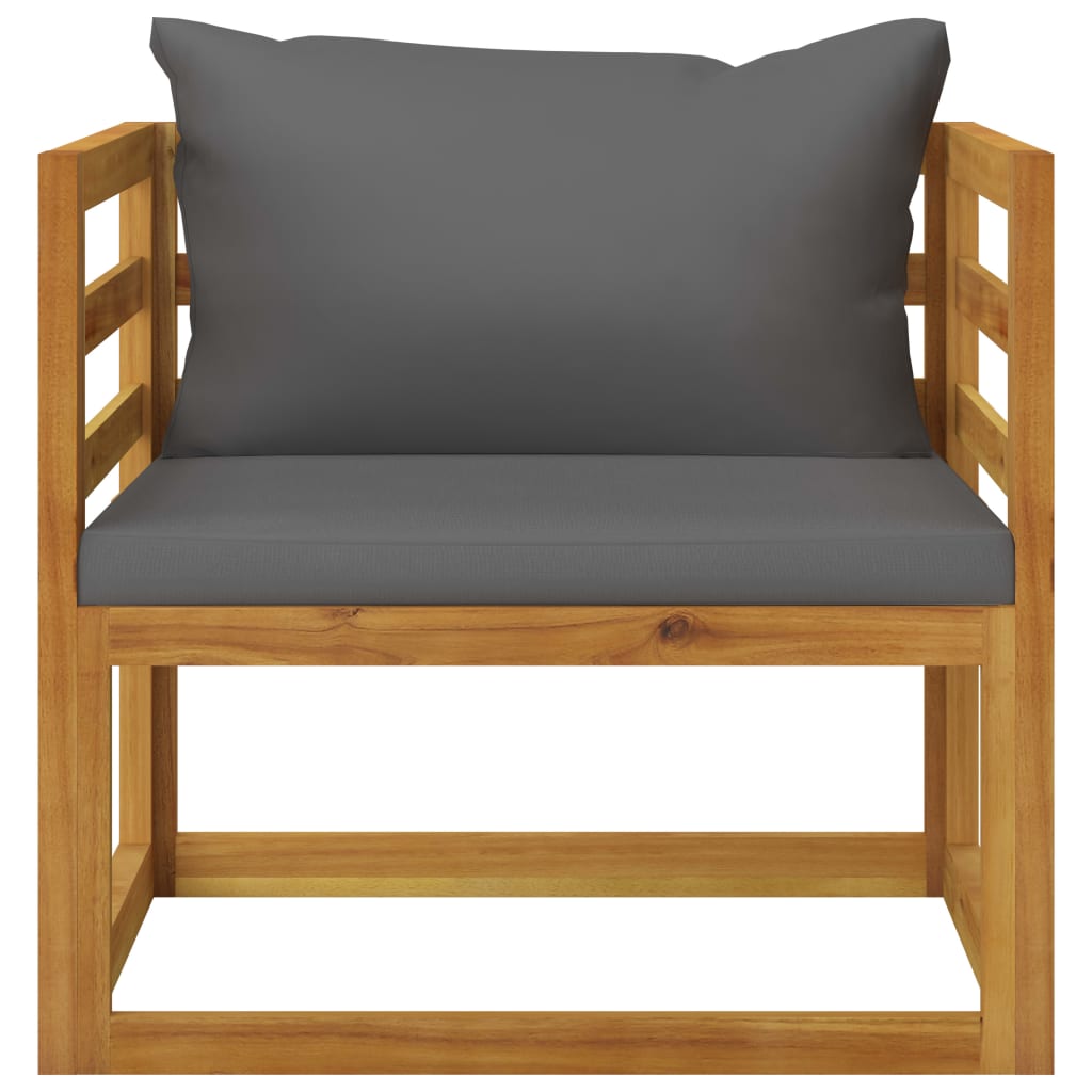 10 pcs conjunto lounge de jardim com almofadões acácia maciça