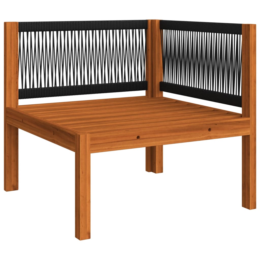 10 pcs conjunto lounge jardim c/ almofadões acácia maciça creme