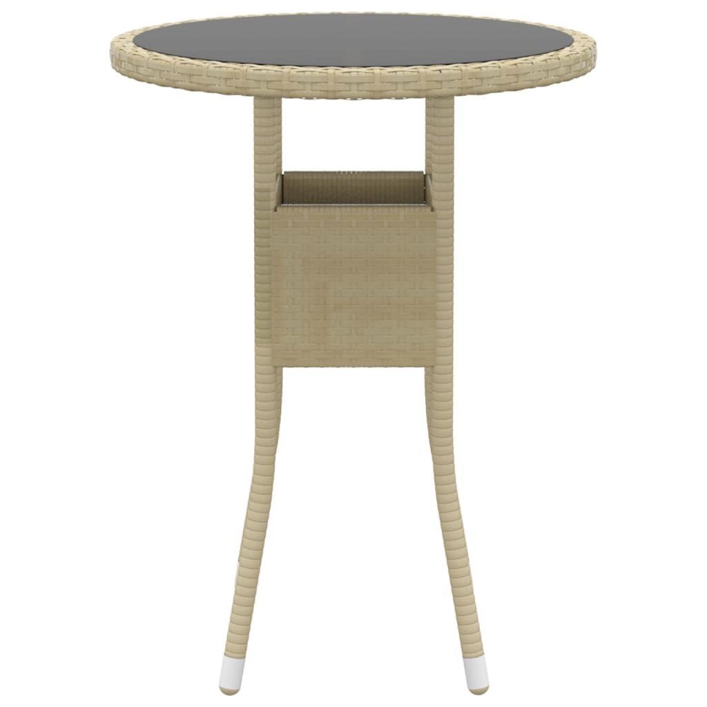 5 pcs conjunto lounge de jardim vime PE bege