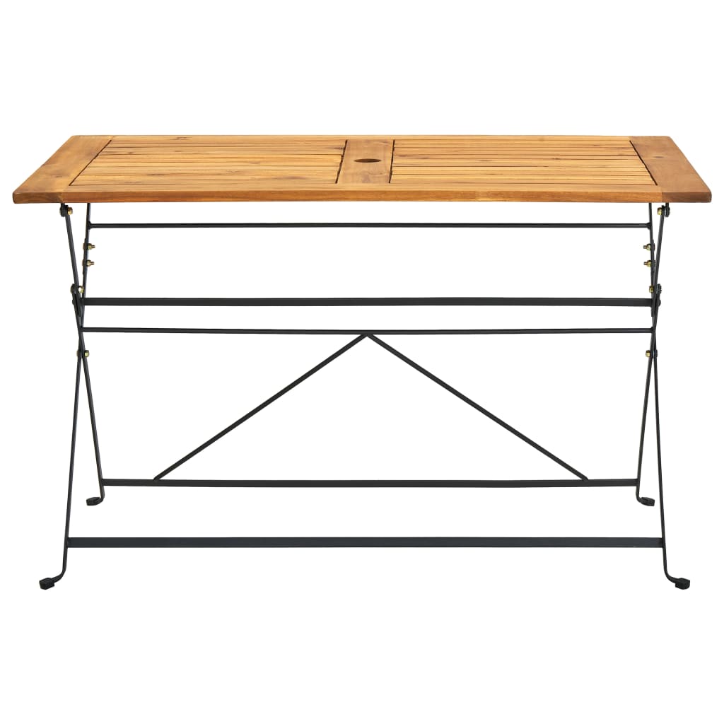 7 pcs conjunto dobrável de jantar p/ jardim acácia maciça