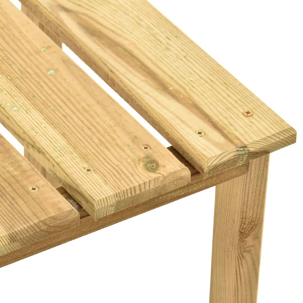 Garden sun lounger with table in impregnated pine wood