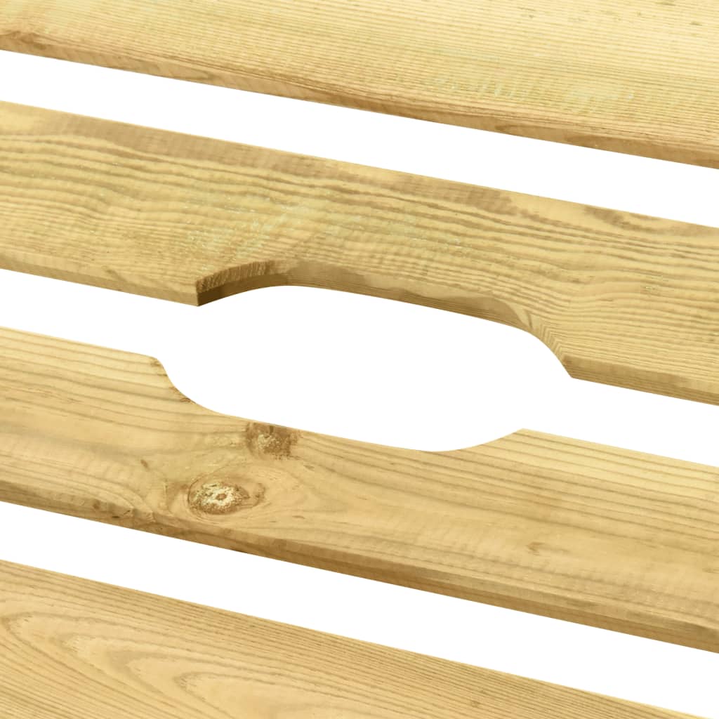 Espreguiçadeira com mesa madeira de pinho impregnada verde