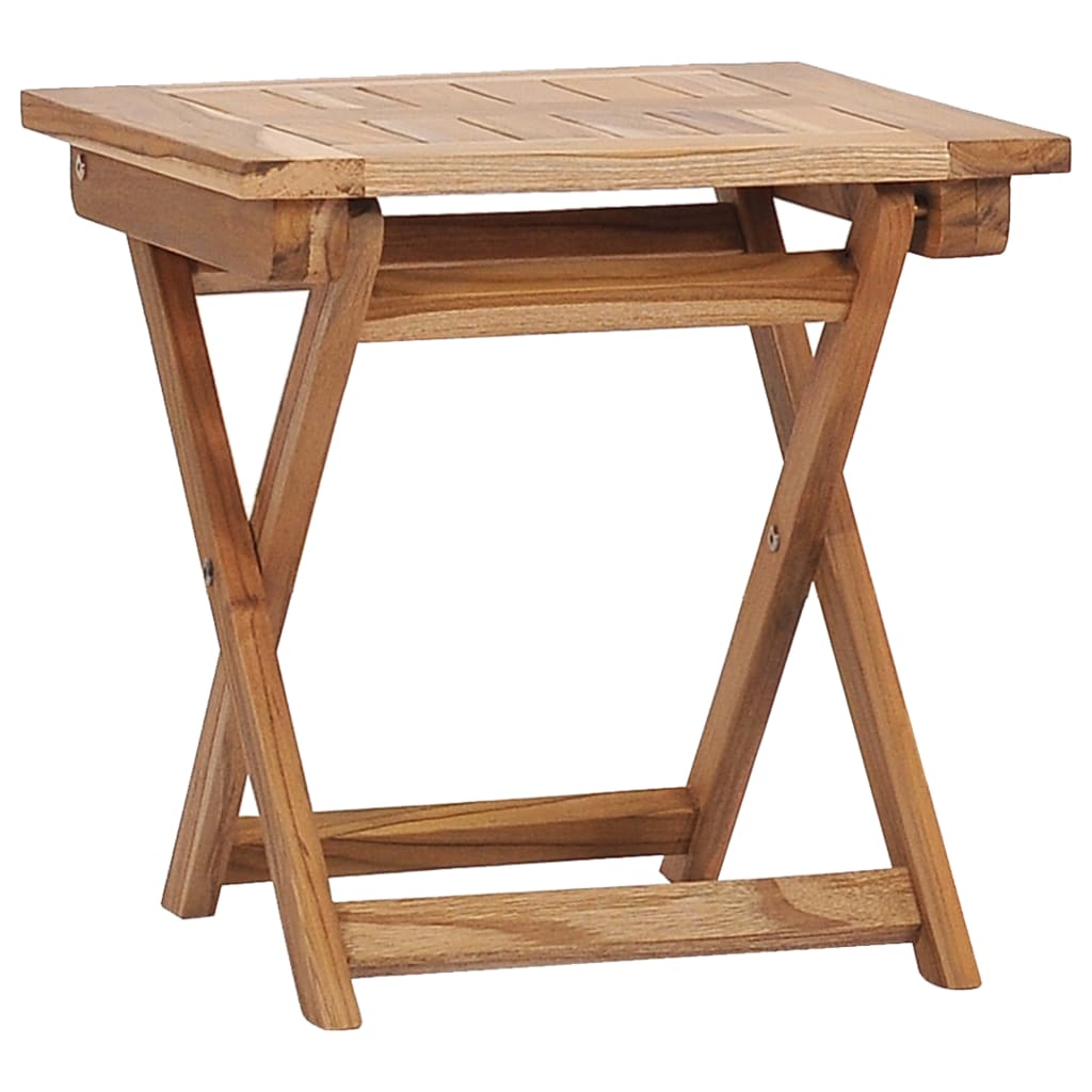 Garden chairs with footrests and solid teak table