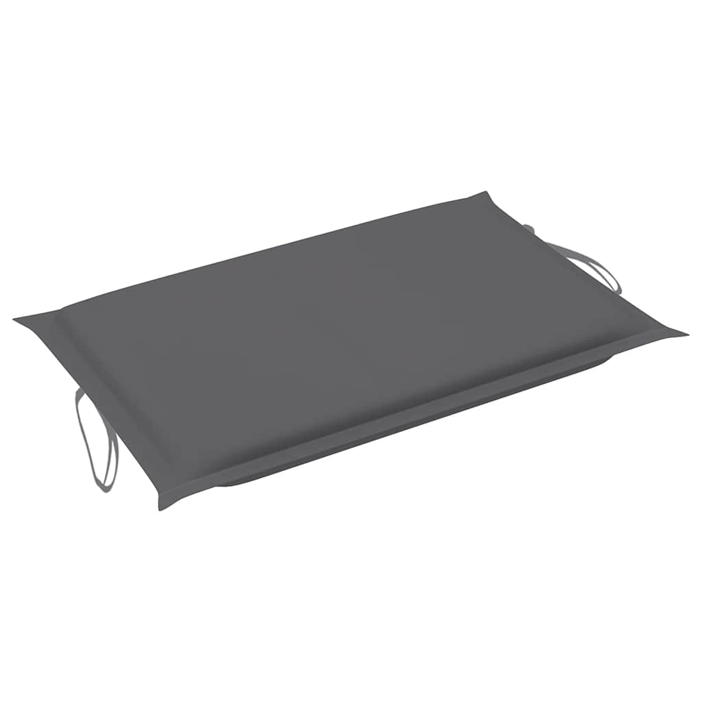 Garden sun lounger with cushion in solid acacia wood