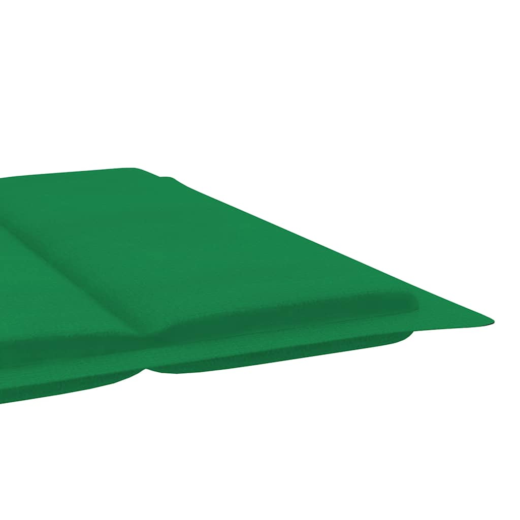 Garden sun lounger with cushion in solid acacia wood