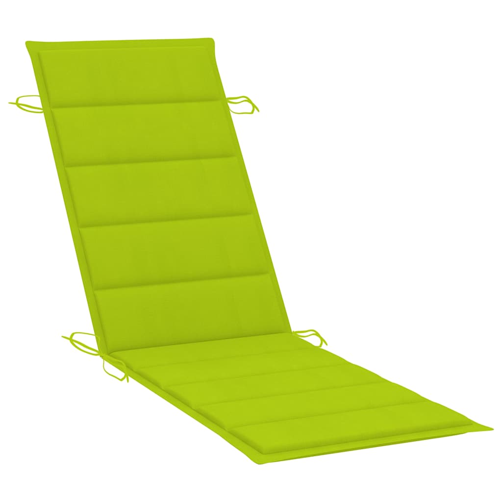 Espreguiçadeira de jardim com mesa e almofadão acácia maciça