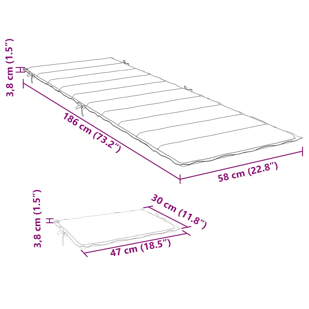 Espreguiçadeira de jardim com mesa e almofadão acácia maciça