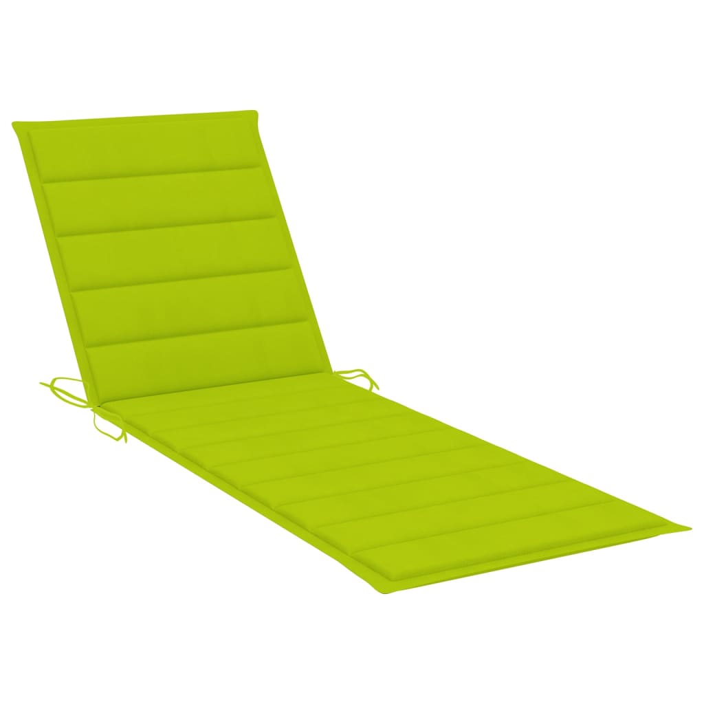 Garden lounger with bamboo cushion