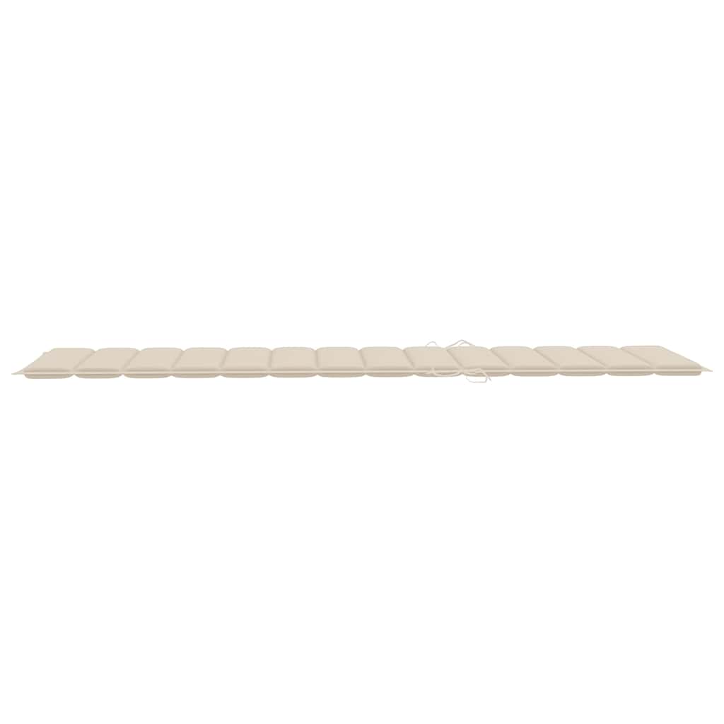 Bamboo sun lounger with cushions for 2 people