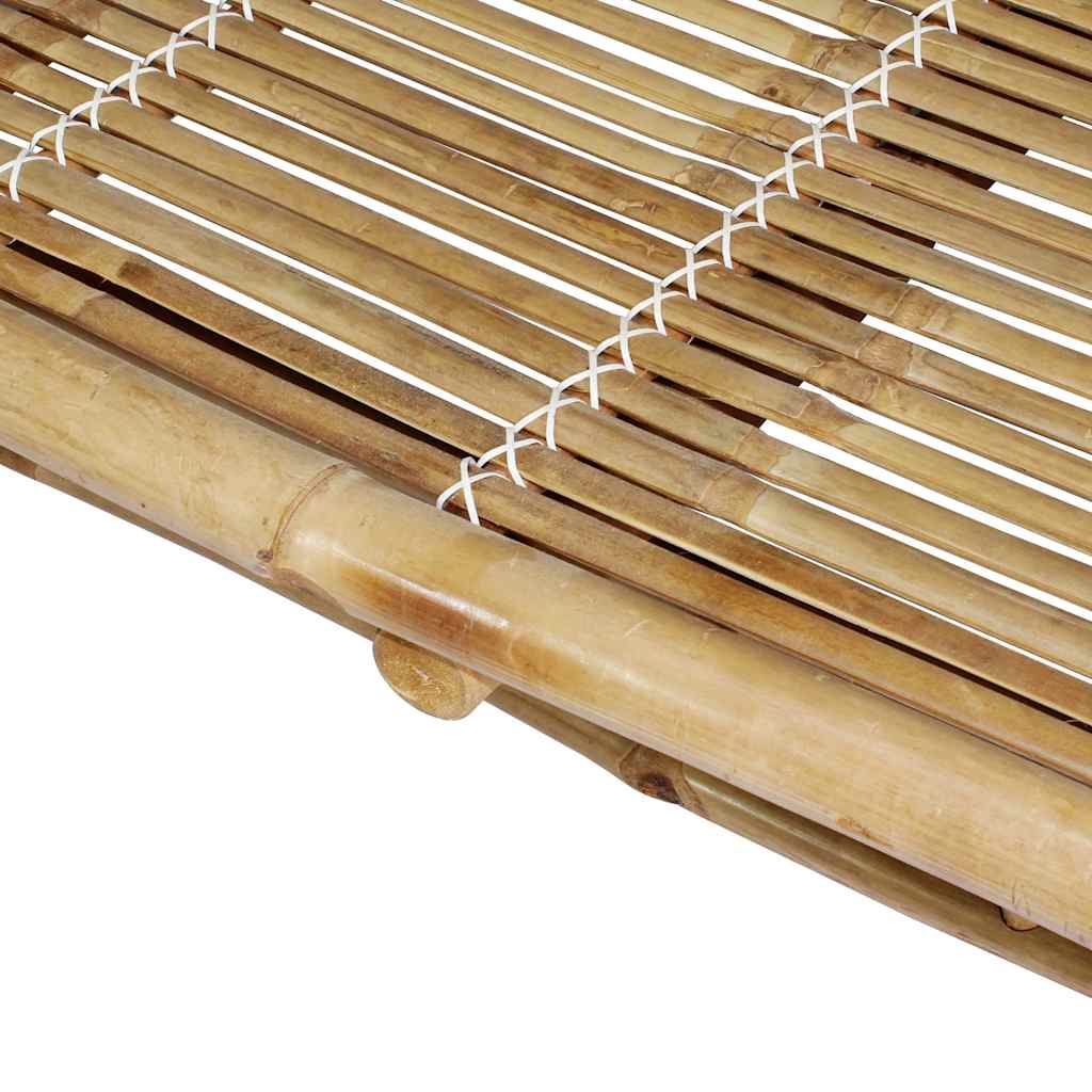 Bamboo sun lounger with cushions for 2 people