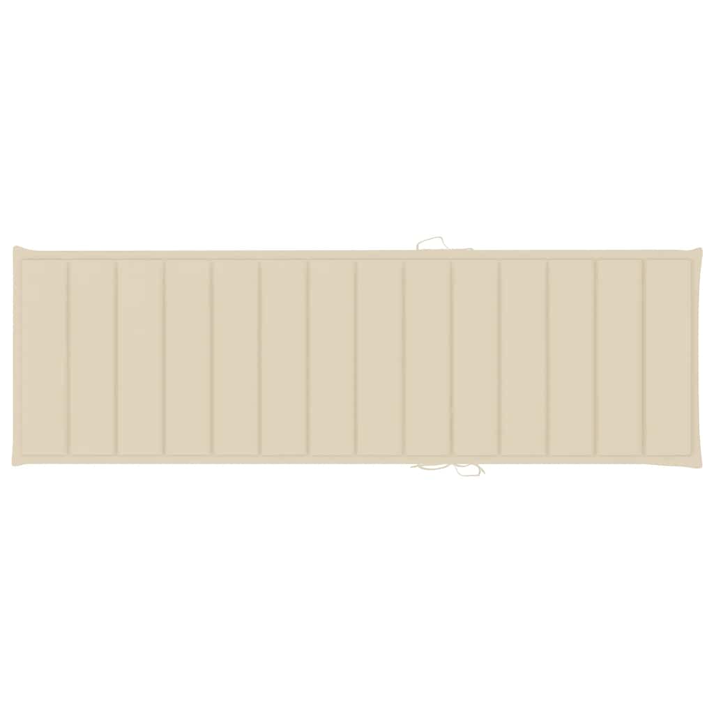 Bamboo sun lounger with cushions for 2 people