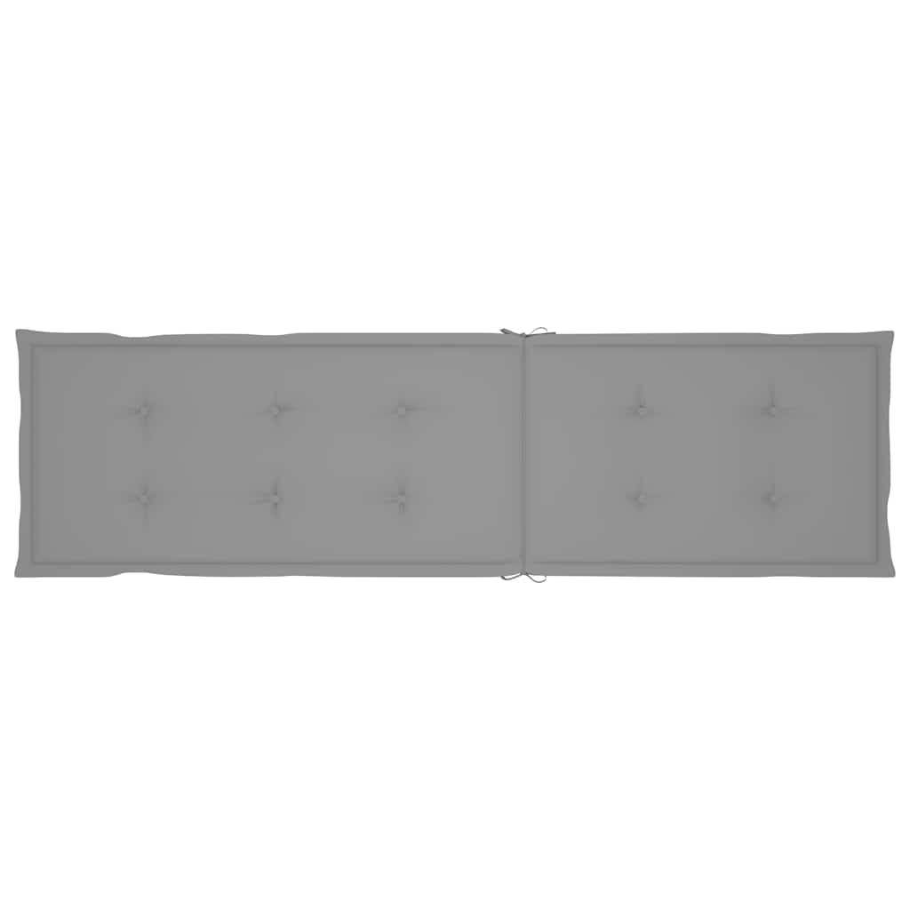 Outdoor sun lounger with footrest and solid acacia cushion
