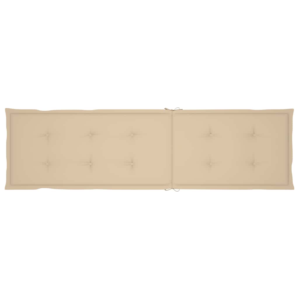 Outdoor sun lounger with footrest and solid acacia cushion