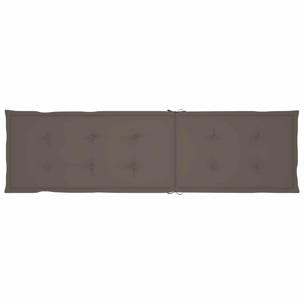 Outdoor sun lounger with footrest and solid acacia cushion