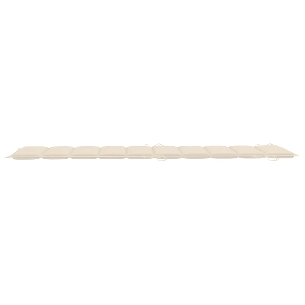 Sun lounger with cushion in solid acacia wood, grey