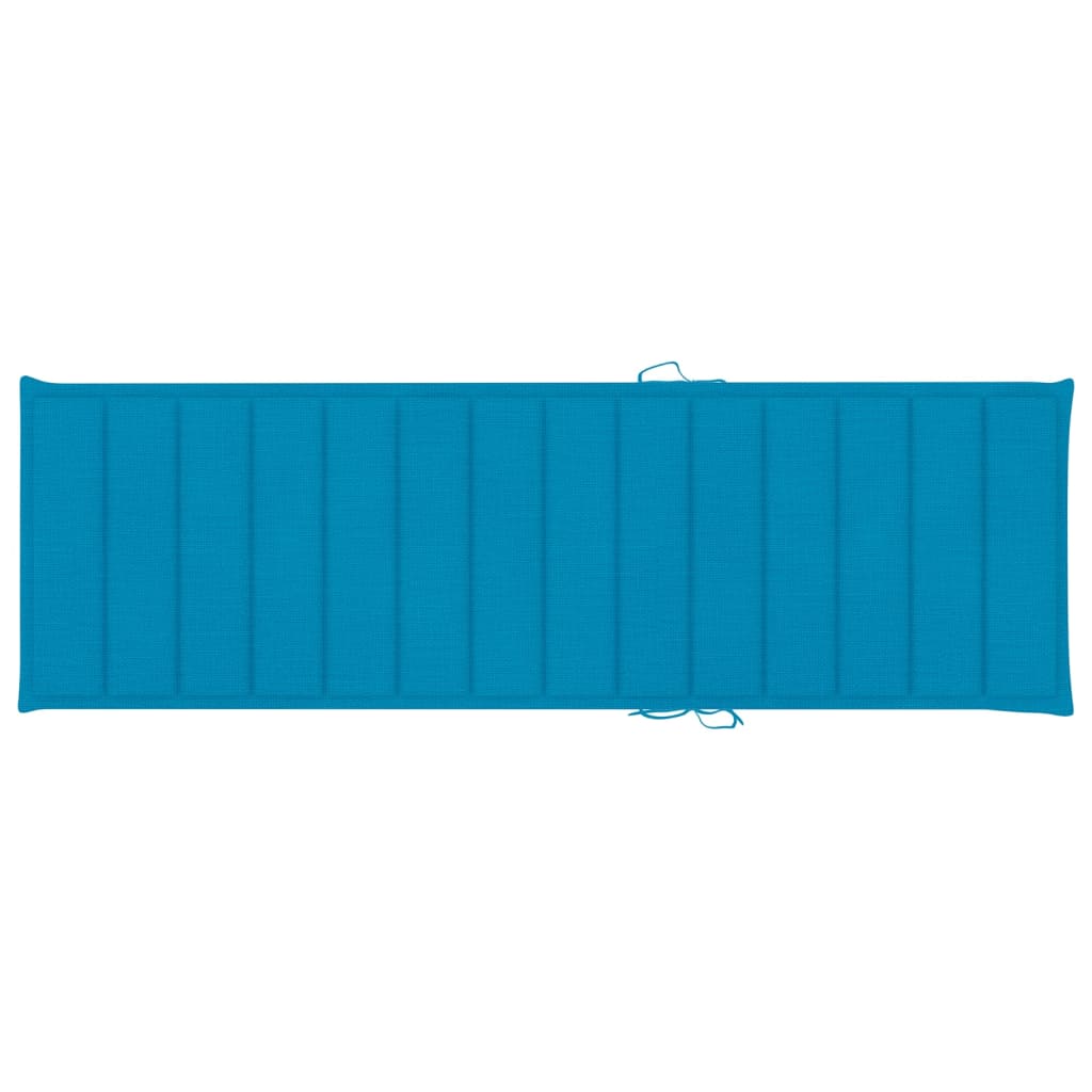 Espreguiçadeira com almofadão azul pinho impregnado