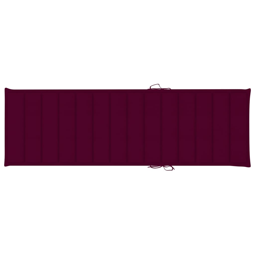 Espreguiçadeira dupla c/ almofadões vermelho tinto pinho impre.