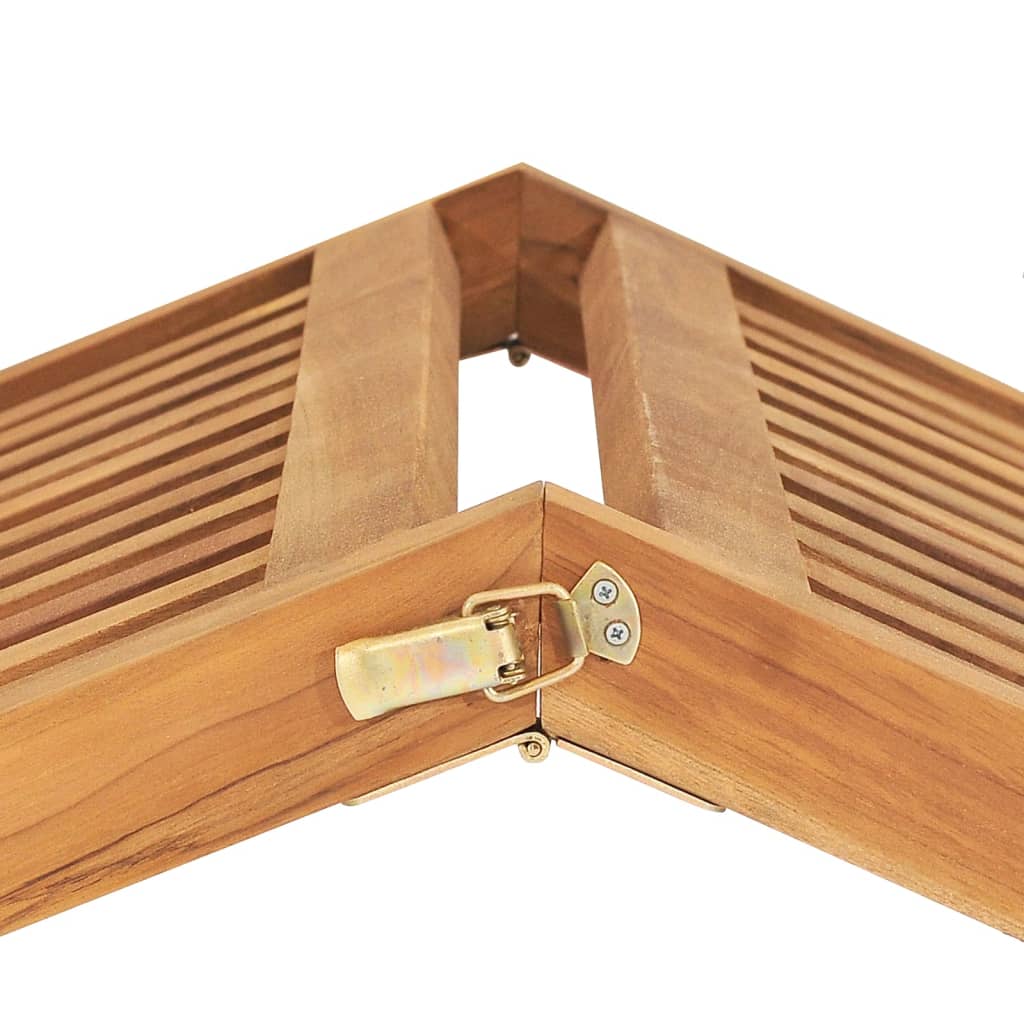 Solid teak wood sun lounger